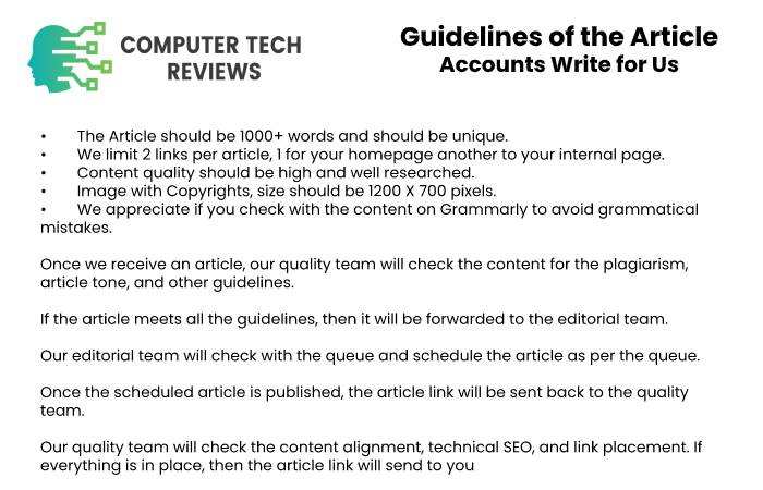 Accounts guidelines Write for Us