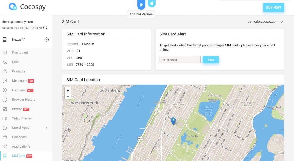 tracking the phone number